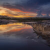 Fine art Photography by Andre Donawa of sunset at Long Pond, Barbados