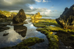 Fine art photograph of reef and tidal pools at Bathsheba, Barbados by Andre Donawa.