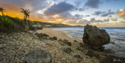 Fine art photograph of a sunset, Bathsheba, Barbados by Andre Donawa.