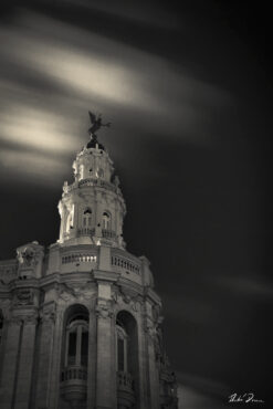 Fine art black and white photograph of building, Cuba by Andre Donawa.